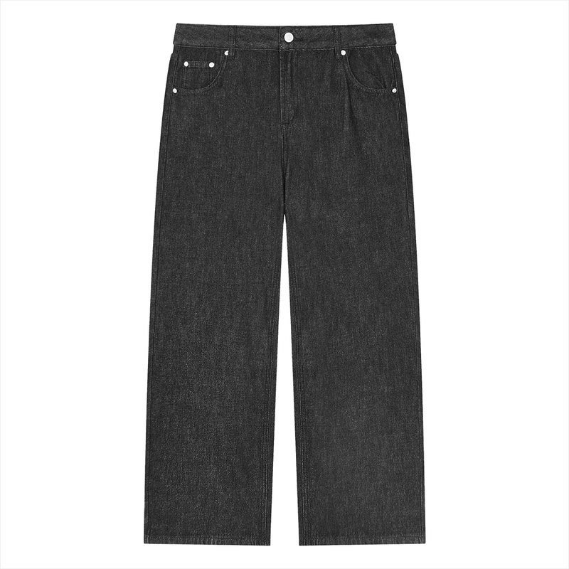 WHOLLYFOUND — Vintage Wash Straight Leg Jeans view 1