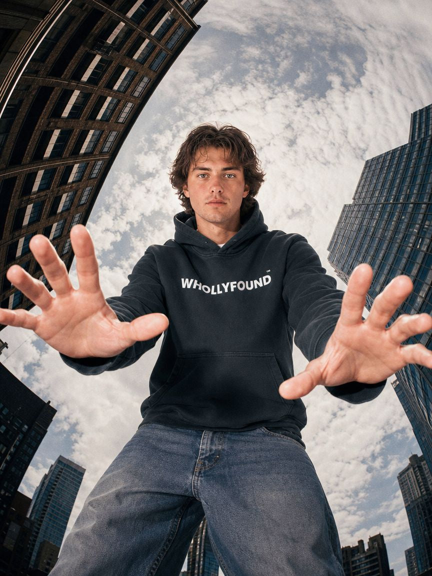 WHOLLYFOUND — Vintage Wash Fleece Hoodie view 3